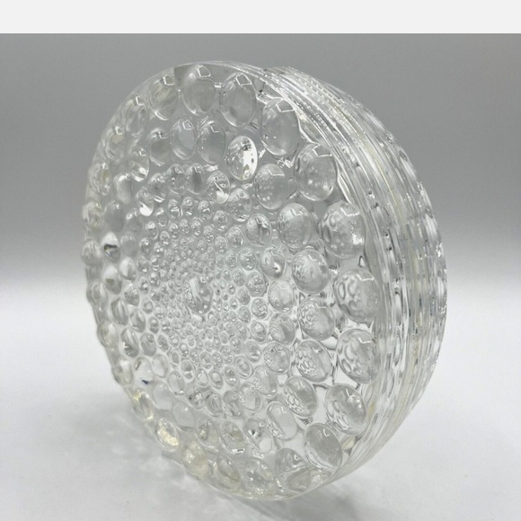 Vintage Clear Glass Bubble Design Plate - Picture 1 of 11